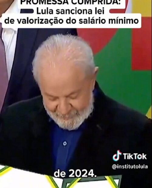 Marco Histórico: Presidente Lula Sanciona Lei de Valorização Permanente do Salário Mínimo para 2024