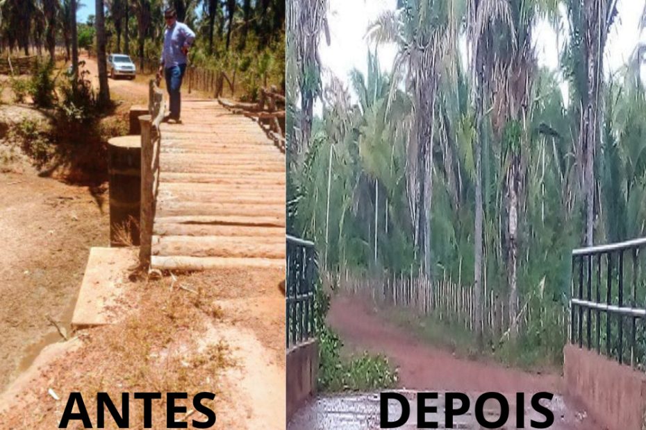 O Antes e o Depois Ponte do Povoado Caiçara: O Impacto Positivo da Ponte de Cimento e Concreto Graças ao Deputado Limma