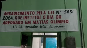 A Homenagem Justa e Comovente da Advocacia de Matias Olímpio/PI: Instituição do Dia do Advogado em Memória de Ivanildo Teles da Rocha